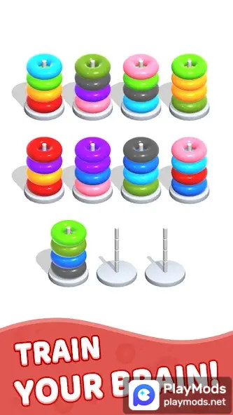 Color Hoop Stack - Sort Puzzle<span>(Ad-free and rewarded)</span> screenshot image 4_Popularmodapk.com