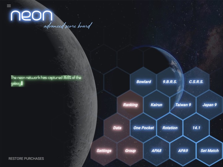 neon cue sports score board screenshot image 6_Popularmodapk.com