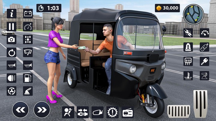 City Rickshaw Simulator Games screenshot image 5_Popularmodapk.com