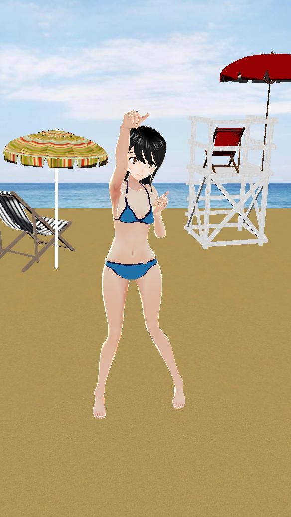 Beach Clicker: cute anime girl screenshot image 3_Popularmodapk.com