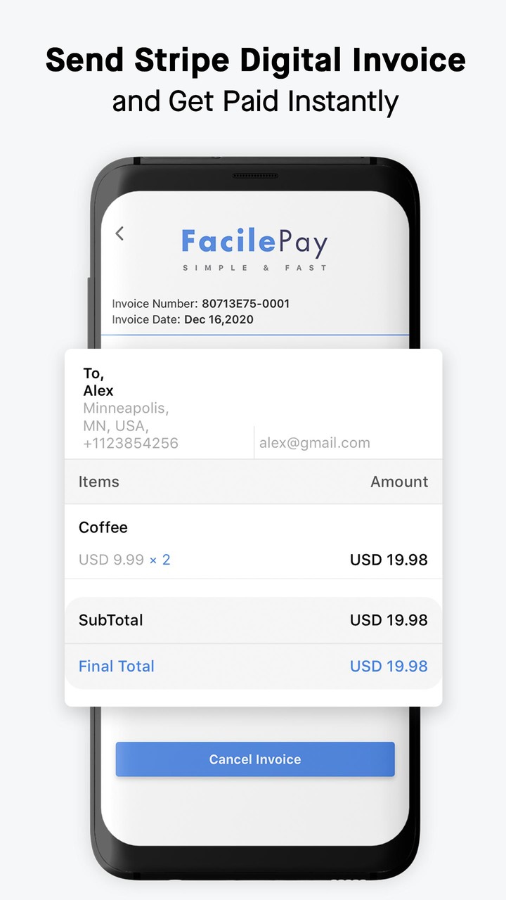 Stripe Payments App: FacilePay screenshot image 4_Popularmodapk.com
