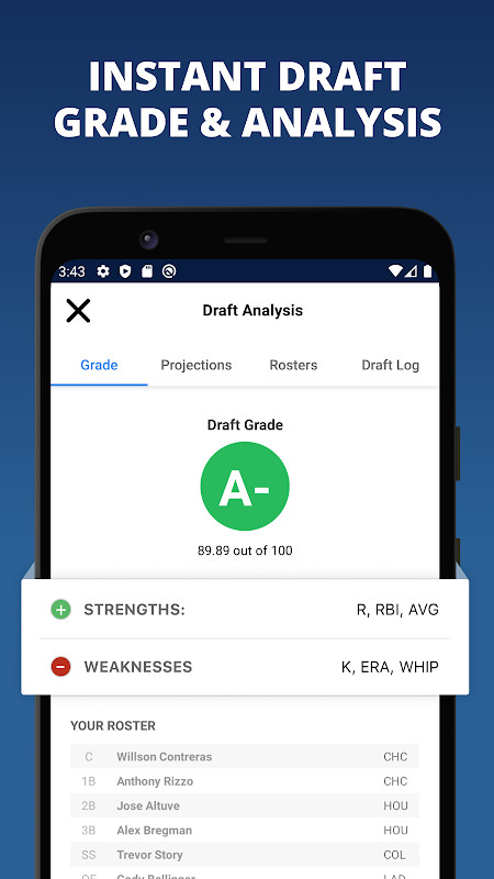 Fantasy Baseball Draft Wizard screenshot image 7_Popularmodapk.com