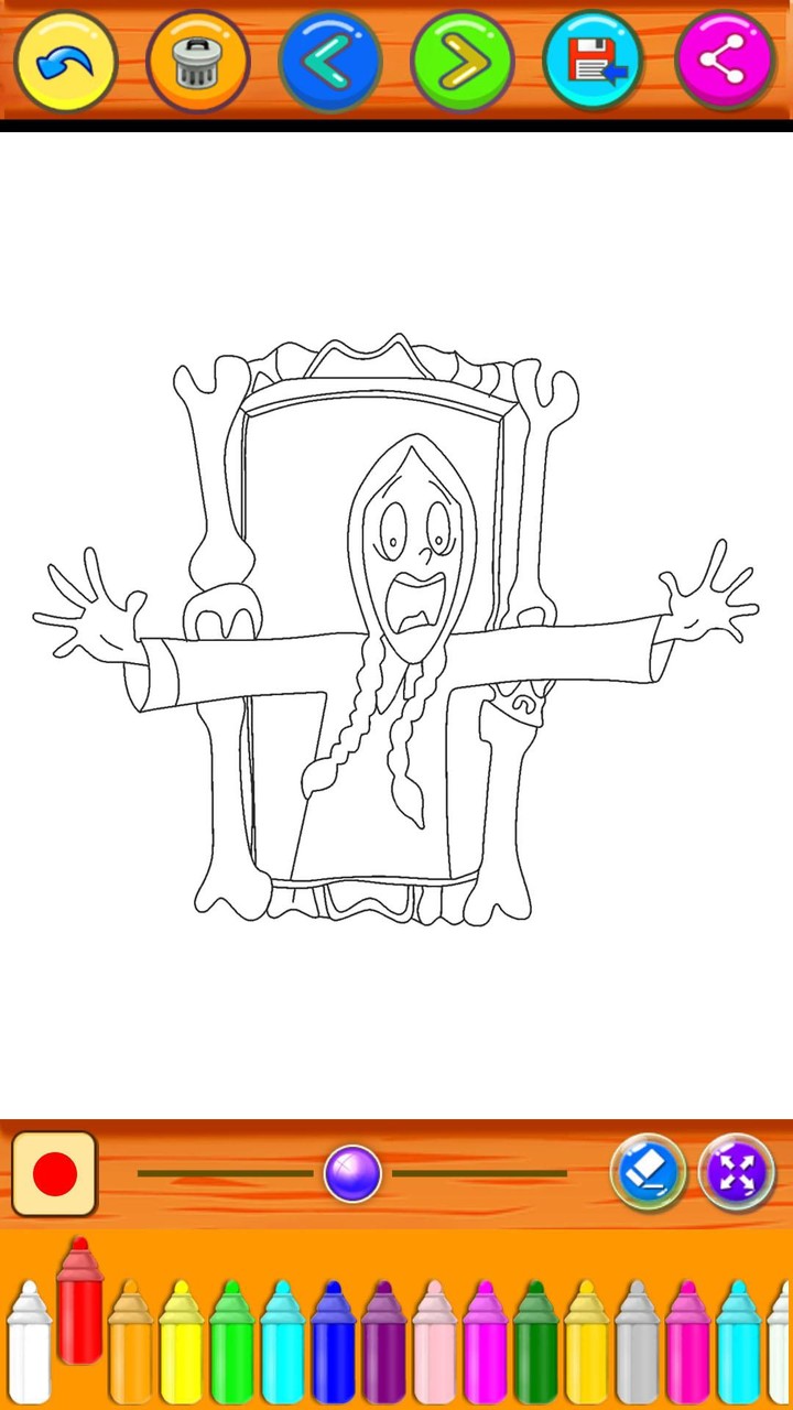 Coloring Book Wednesday Addams screenshot image 2_Popularmodapk.com