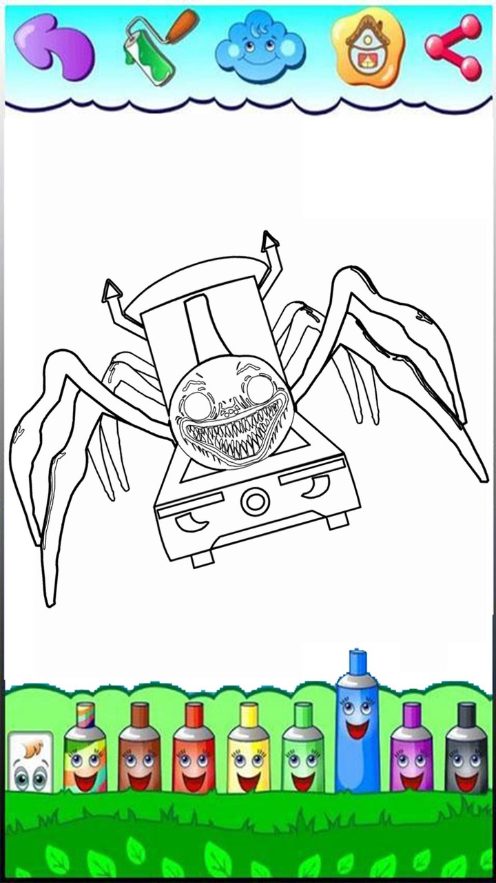 Choo Choo Charles Coloring screenshot image 3_Popularmodapk.com