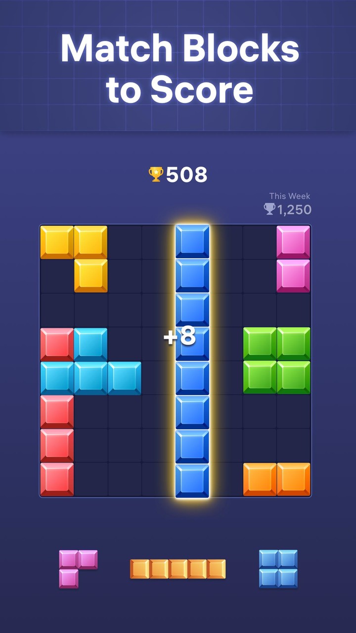 Block Crush - puzzle game screenshot image 1_Popularmodapk.com