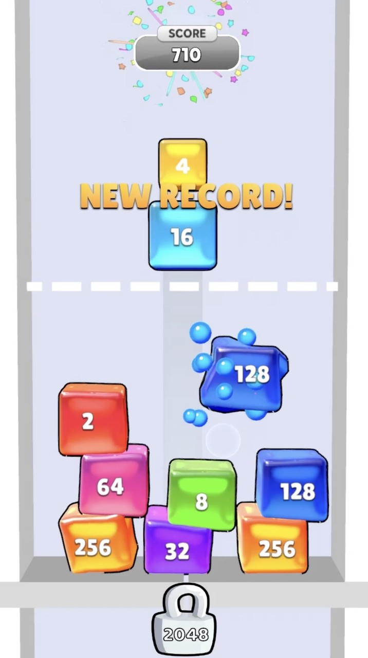 Jelly Cubes 2048: Puzzle Game screenshot image 4_Popularmodapk.com