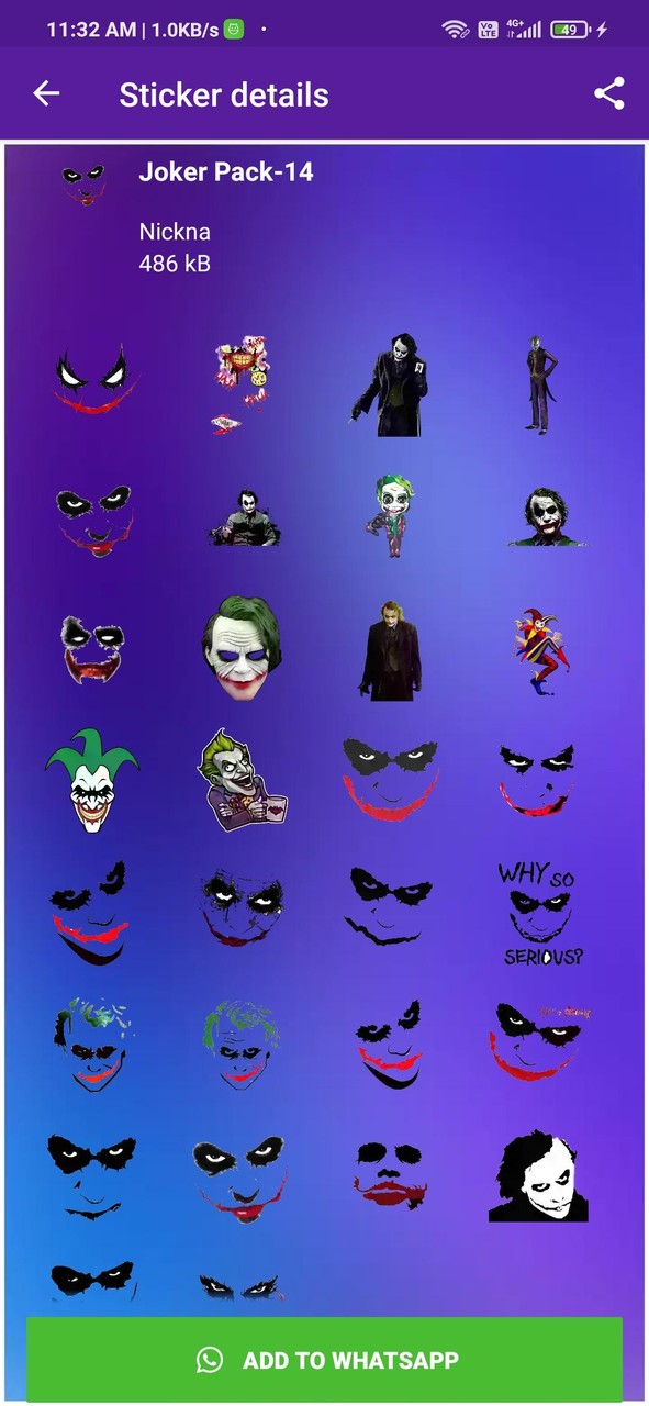 Joker Stickers -WAStickersApp screenshot image 5_Popularmodapk.com
