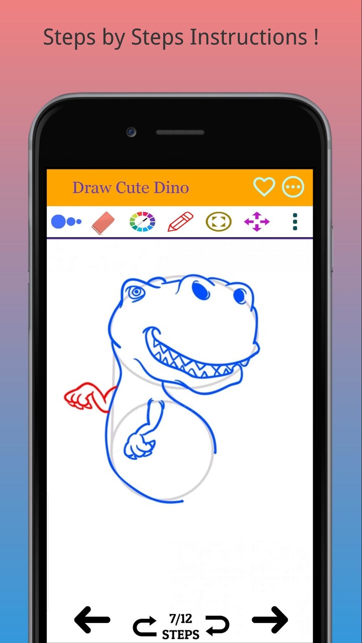 Cómo dibujar dinosaurios screenshot image 2_Popularmodapk.com
