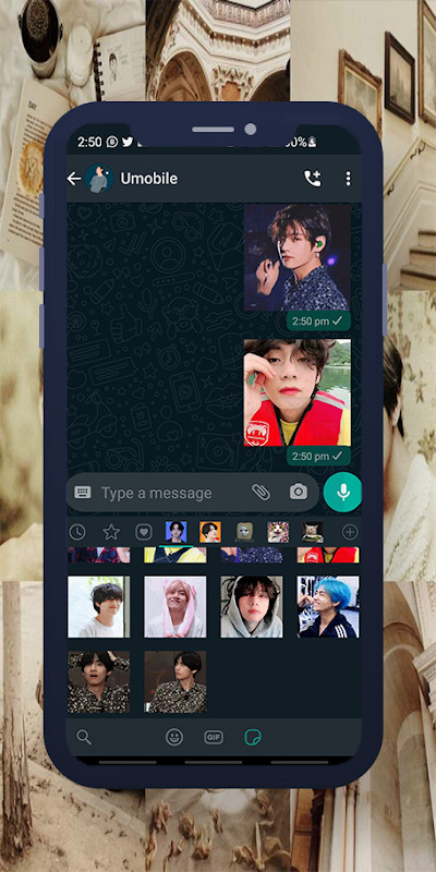 V BTS Animated WASticker screenshot image 5_Popularmodapk.com