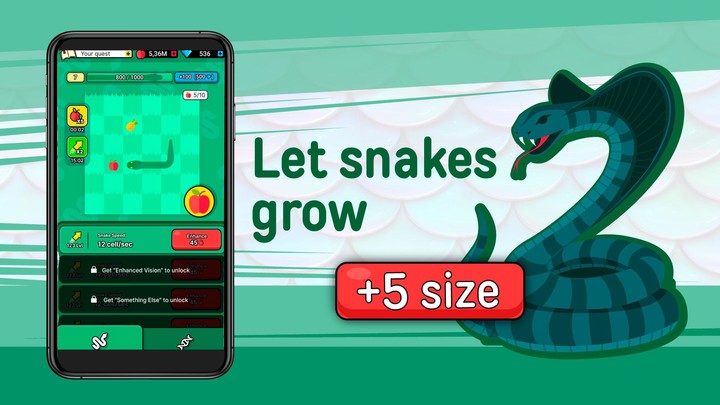 Idle Snakes screenshot image 2_Popularmodapk.com