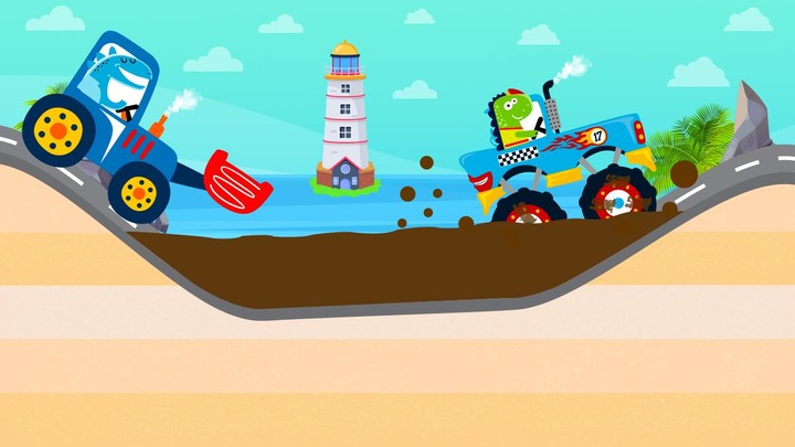 Dinosaurs Cars Ride on Hills screenshot image 1_Popularmodapk.com