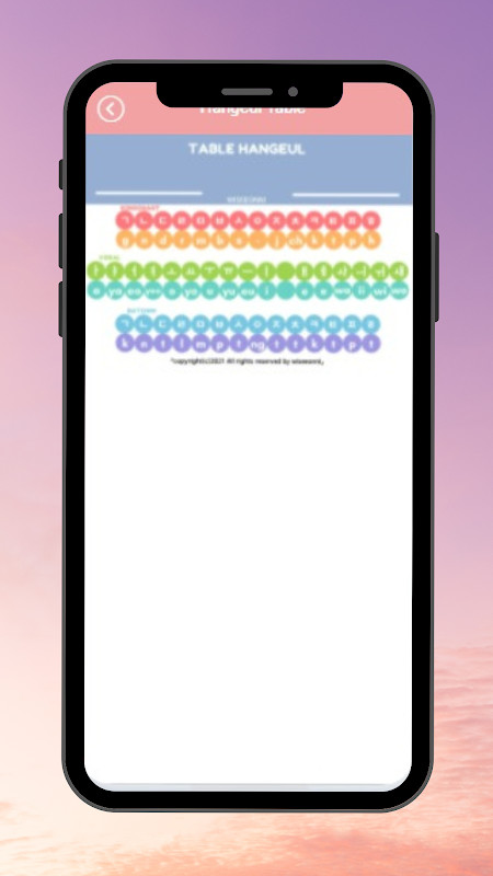Hangeul Table _ Wiseeonni screenshot image 1_Popularmodapk.com