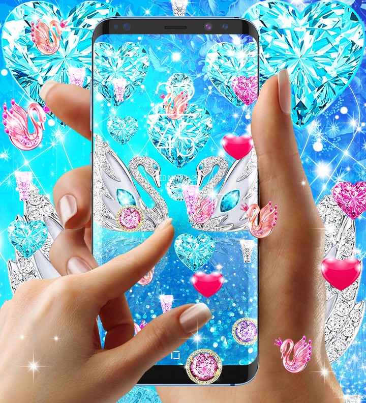 Diamond swan live wallpaper screenshot image 8_Popularmodapk.com
