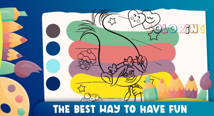 Trolls World Tour Coloring screenshot image 1_Popularmodapk.com