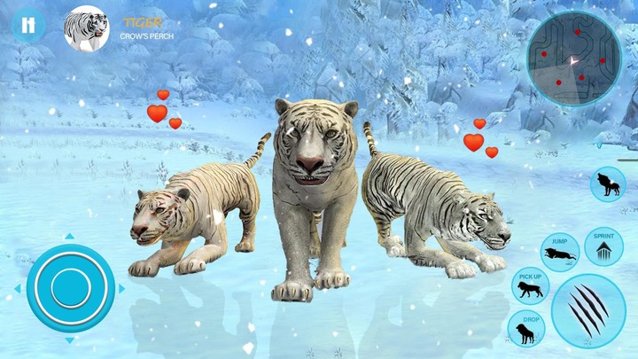 Wild White Tiger Family Sim screenshot image 3_Popularmodapk.com