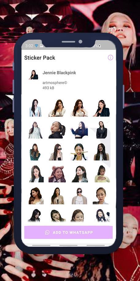 Jennie Blackpink WASticker screenshot image 9_Popularmodapk.com