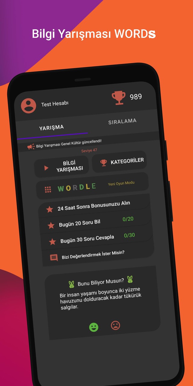 Genel Kültür Bilgi Yarışması screenshot image 1_Popularmodapk.com