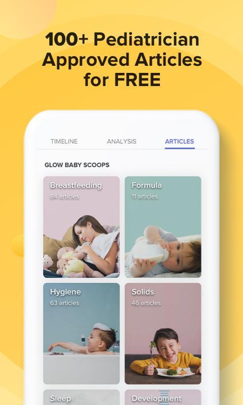 GLOW. Baby Tracker & Feeding, Diaper, Sleep Log screenshot image 2_Popularmodapk.com