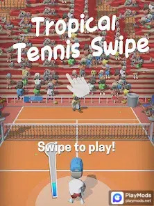 Tropical Tennis Swipe<span>(AD Remove-Free Rewards)</span> screenshot image 5_Popularmodapk.com