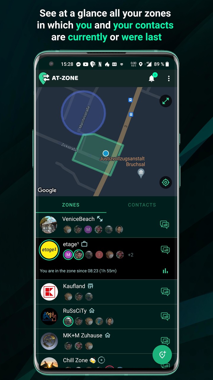AT-ZONE. Geofence sharing screenshot image 3_Popularmodapk.com