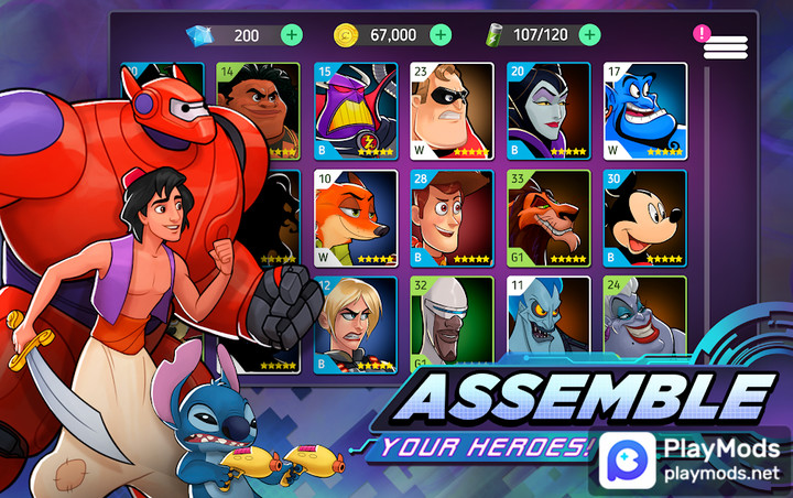 Disney Heroes: Battle Mode<span>(UNLIMITED SKILL)</span> screenshot image 3_Popularmodapk.com