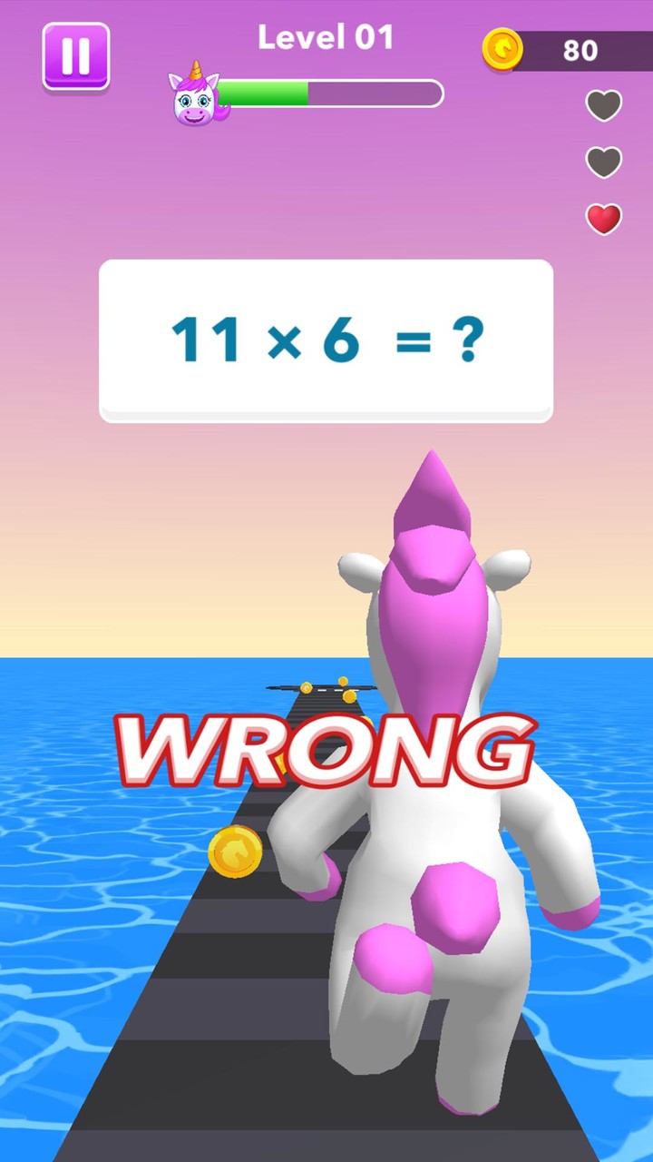 Unicorn Dash Game: Math Runner screenshot image 3_Popularmodapk.com