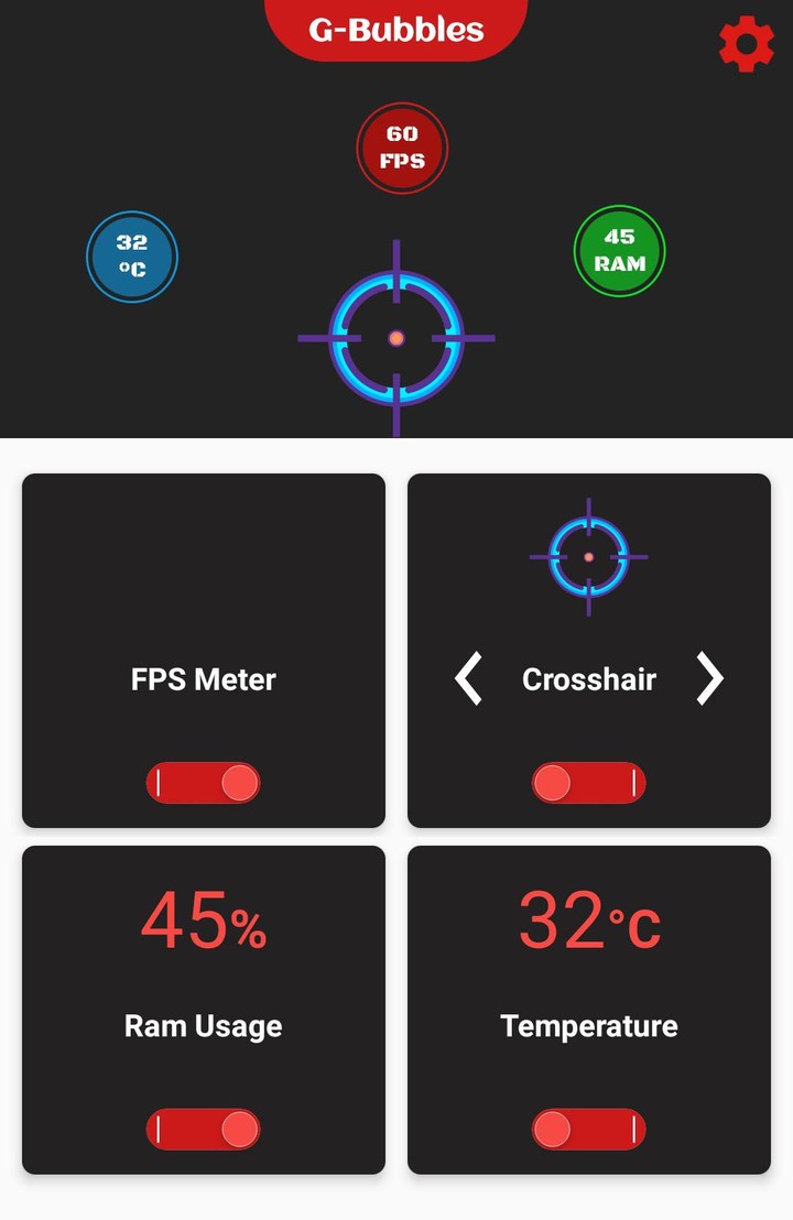 FPS Meter & Crosshair - Gamer Bubbles screenshot image 2_Popularmodapk.com