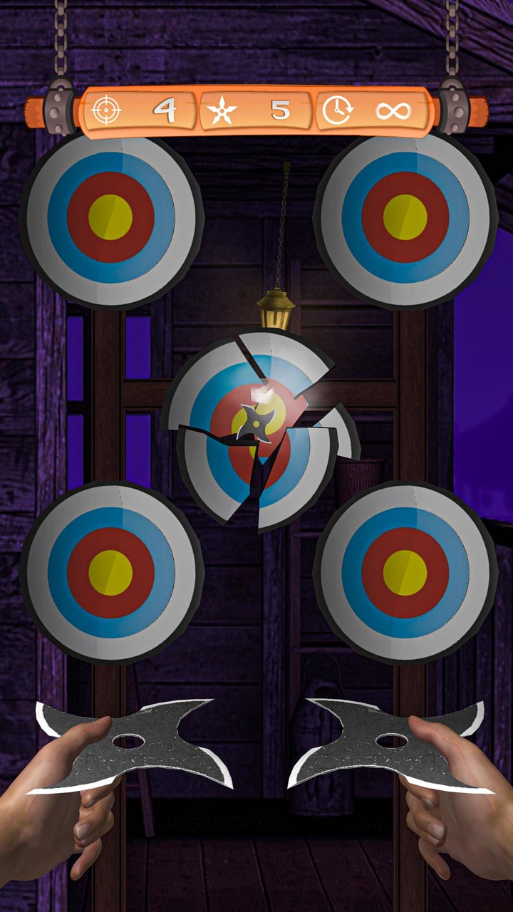 Ninja Shuriken Hit & Knockdown screenshot image 1_Popularmodapk.com