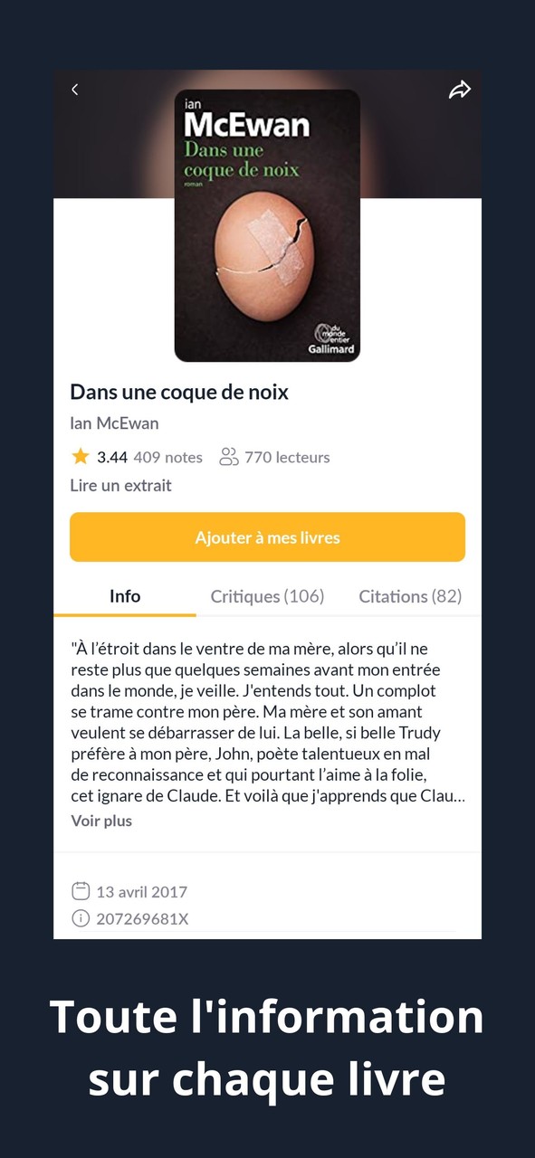 Babelio, ma bibliothèque en ligne screenshot image 8_Popularmodapk.com