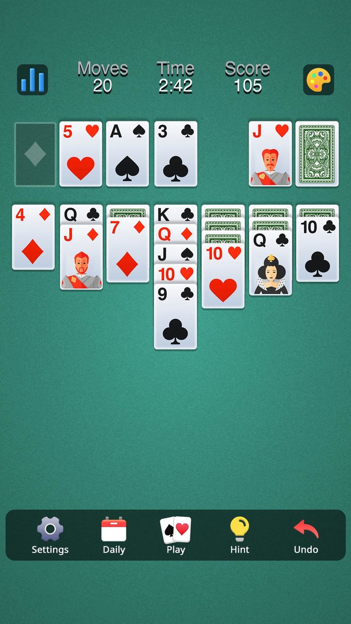 Solitaire Klondike Classic screenshot image 2_Popularmodapk.com