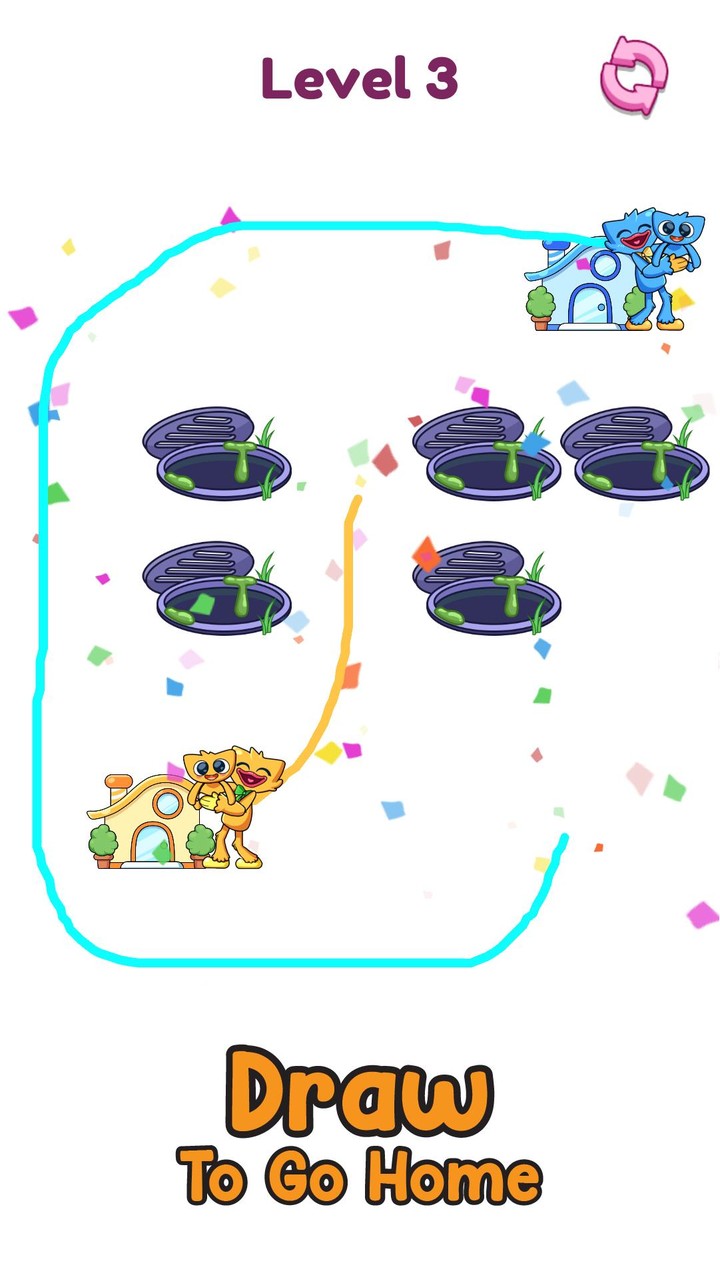 Draw To Go Home: Draw the line screenshot image 1_Popularmodapk.com