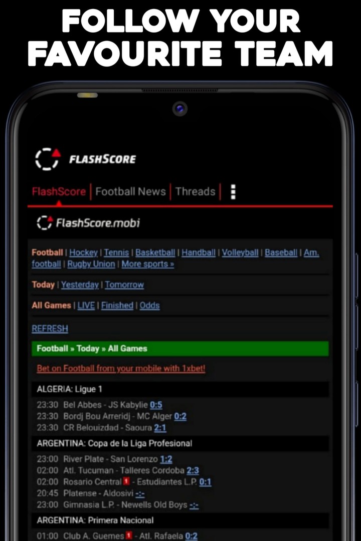 Mobi FlashScore: Score Live sp screenshot image 6_Popularmodapk.com