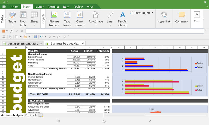 PlanMaker: Spreadsheets screenshot image 1_Popularmodapk.com