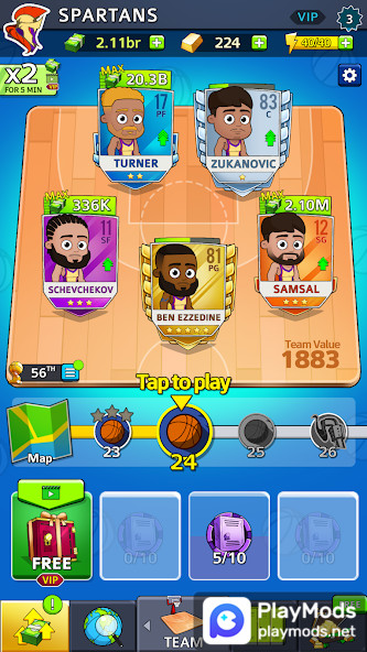 Idle Five - Be a millionaire basketball tycoon(MOD) screenshot image 3_Popularmodapk.com