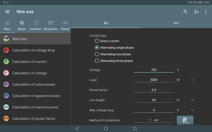 Electrical Calculations screenshot image 10_Popularmodapk.com