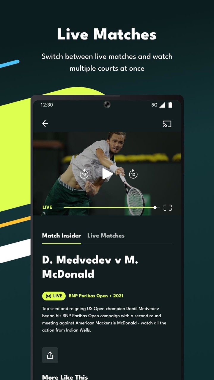 Tennis TV - Live Streaming screenshot image 3_Popularmodapk.com