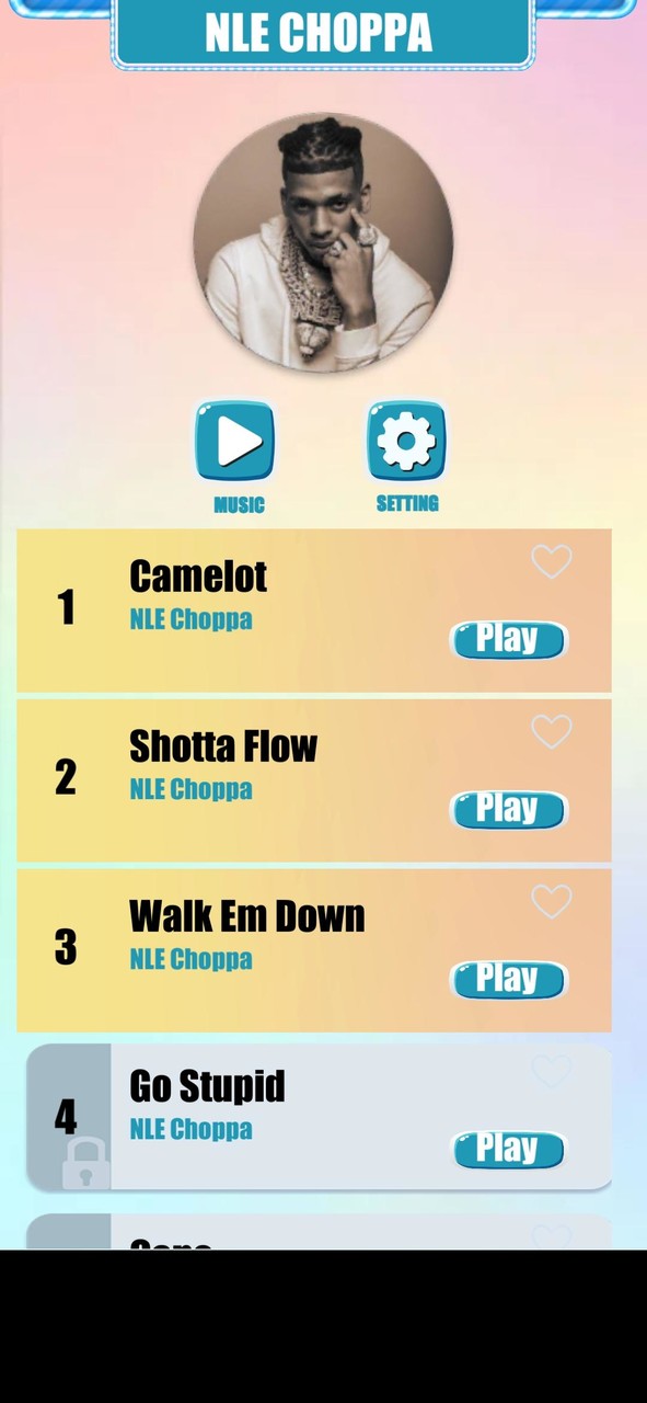 NLE Choppa Music Tiles Game screenshot image 1_Popularmodapk.com