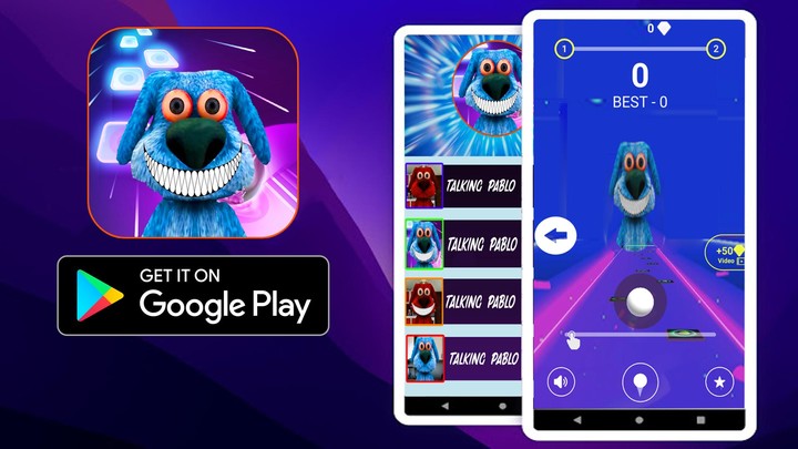 Talking Pablo Tiles Hop 2 screenshot image 3_Popularmodapk.com