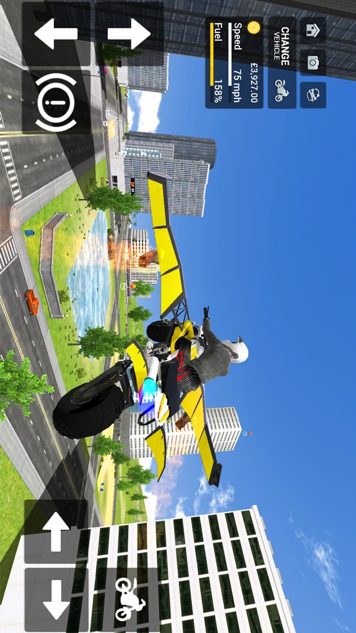 Flying Motorbike Simulator(Large gold coins) screenshot image 9_Popularmodapk.com