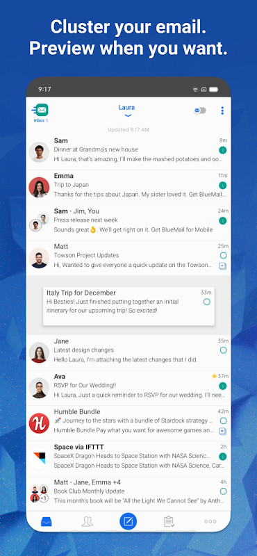Email Blue Mail - Calendar screenshot image 1_Popularmodapk.com