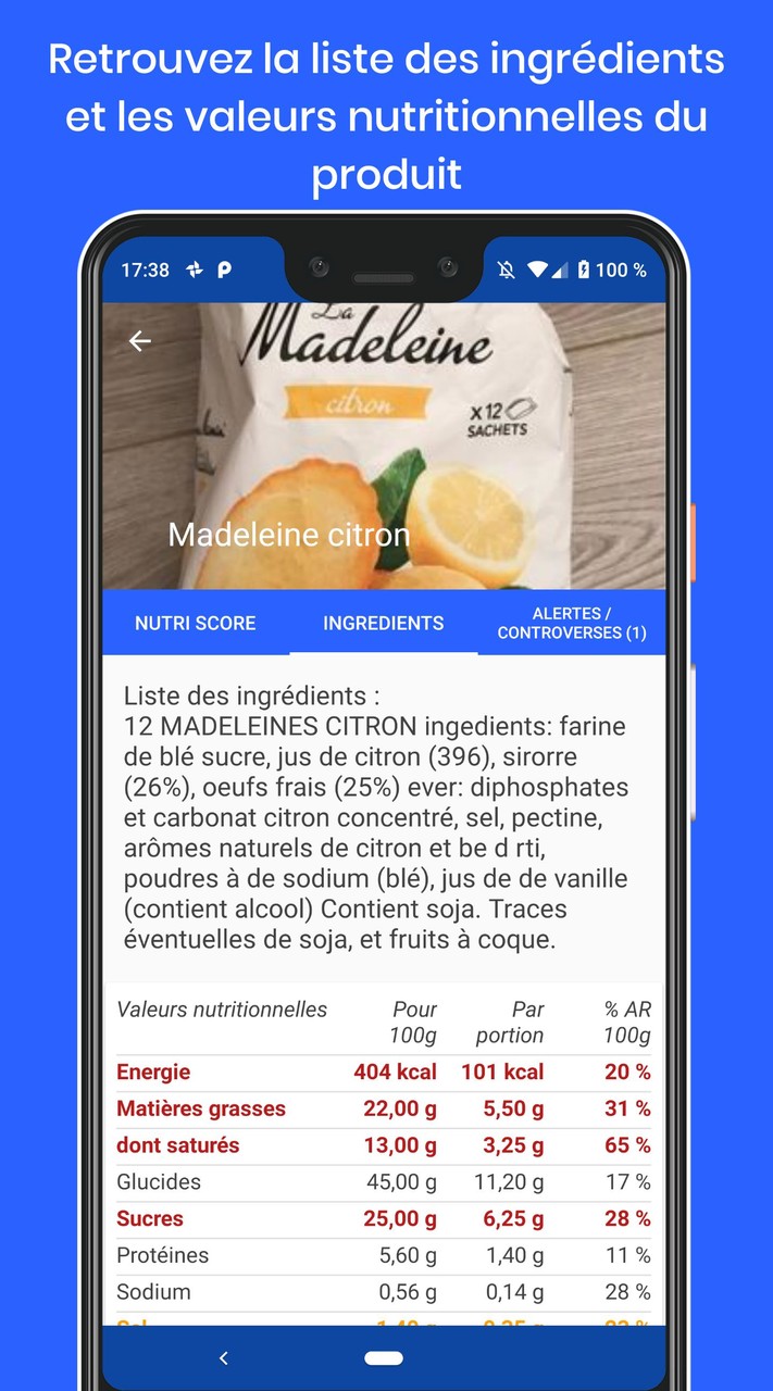 Nutrition Score - Scan produit screenshot image 9_Popularmodapk.com