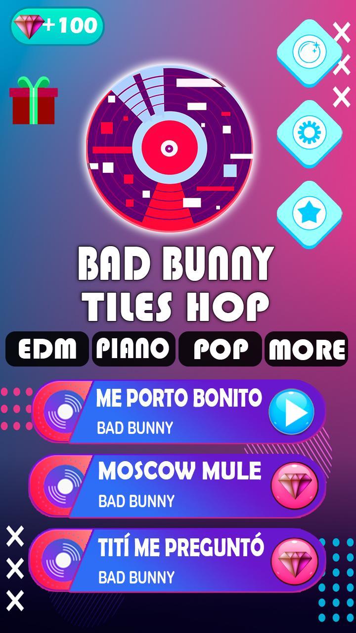 Bad Bunny Tiles Hop EDM screenshot image 1_Popularmodapk.com
