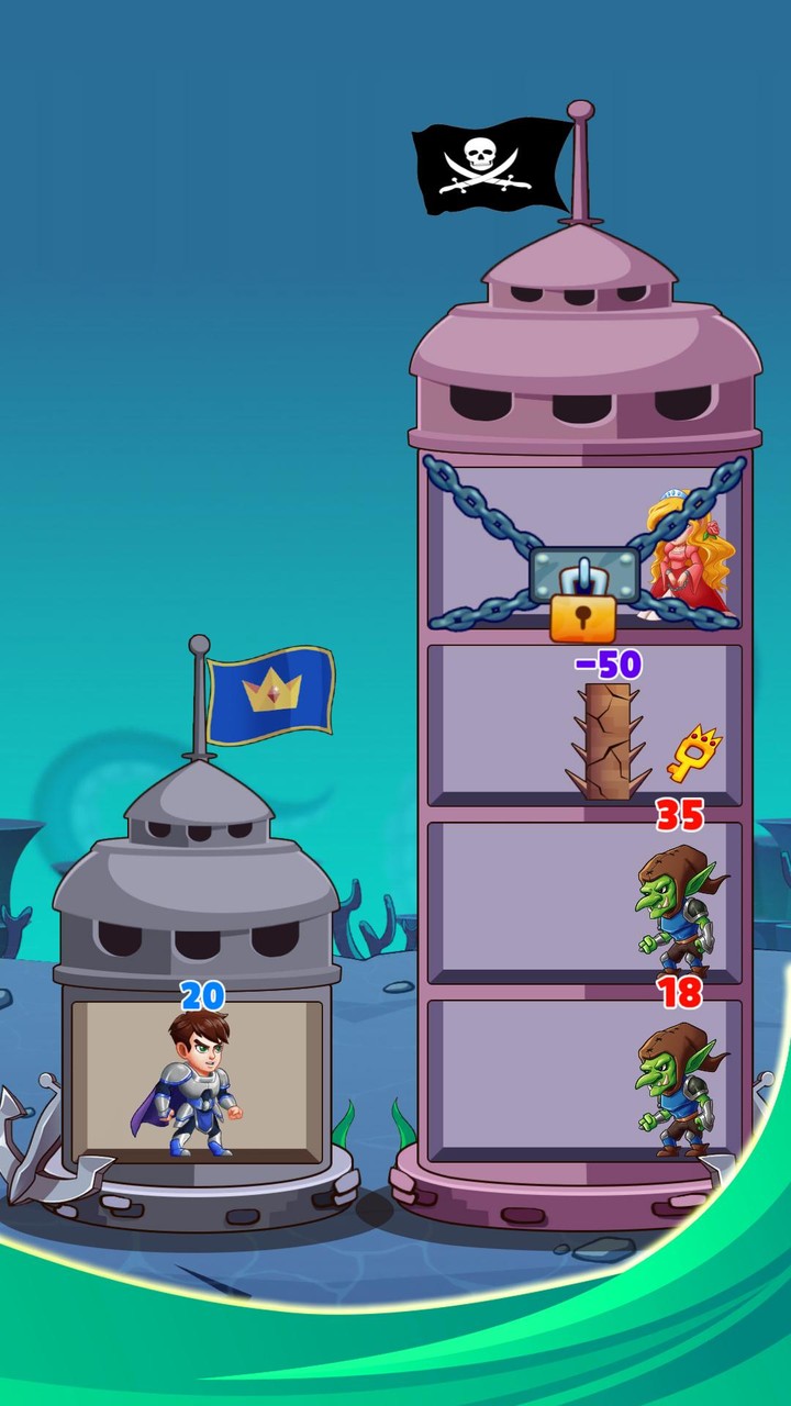 Hero Tower Wars Puzzle screenshot image 2_Popularmodapk.com