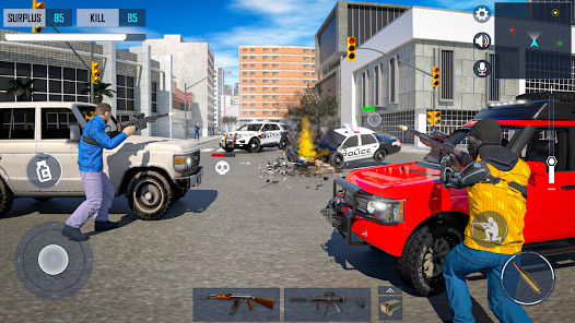 Gangster Shooting Police Game<span>(lots of gold coins)</span> screenshot image 2_Popularmodapk.com