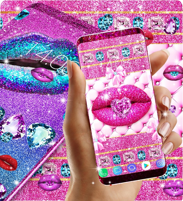 Glitter lips live wallpaper screenshot image 5_Popularmodapk.com
