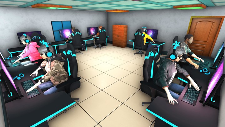 Internet Gaming Cafe Job Sim screenshot image 1_Popularmodapk.com
