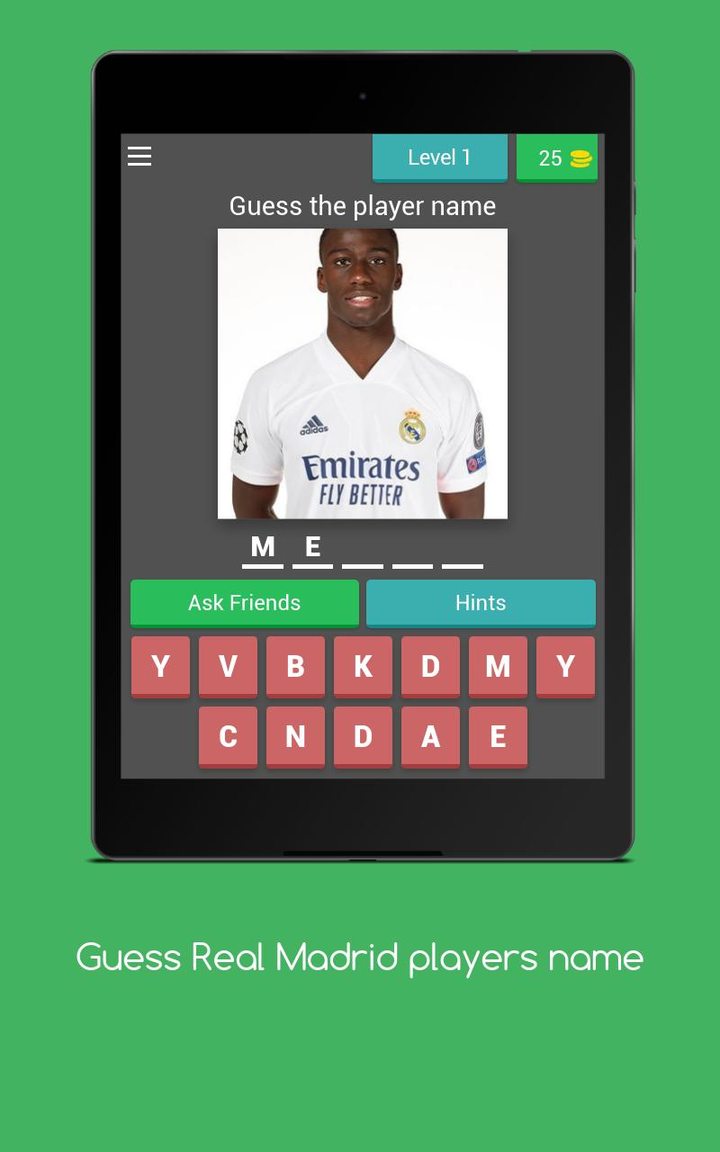 Guess Real Madrid players name quiz screenshot image 12_Popularmodapk.com