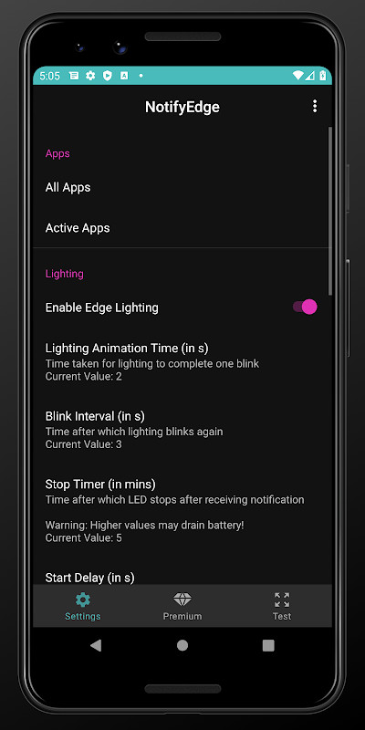 NotifyEdge - AMOLED Edge Lighting screenshot image 4_Popularmodapk.com