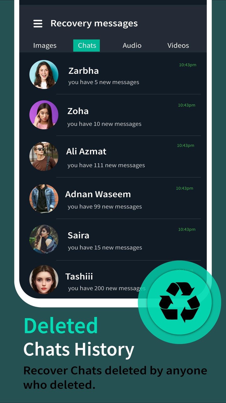 WhatsDeleted Messages Recovery screenshot image 8_Popularmodapk.com