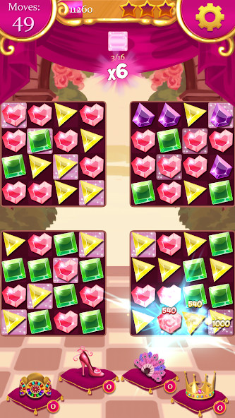 Princess Jewels Fever: Match 3<span>(Mod APK)</span> screenshot image 2_Popularmodapk.com